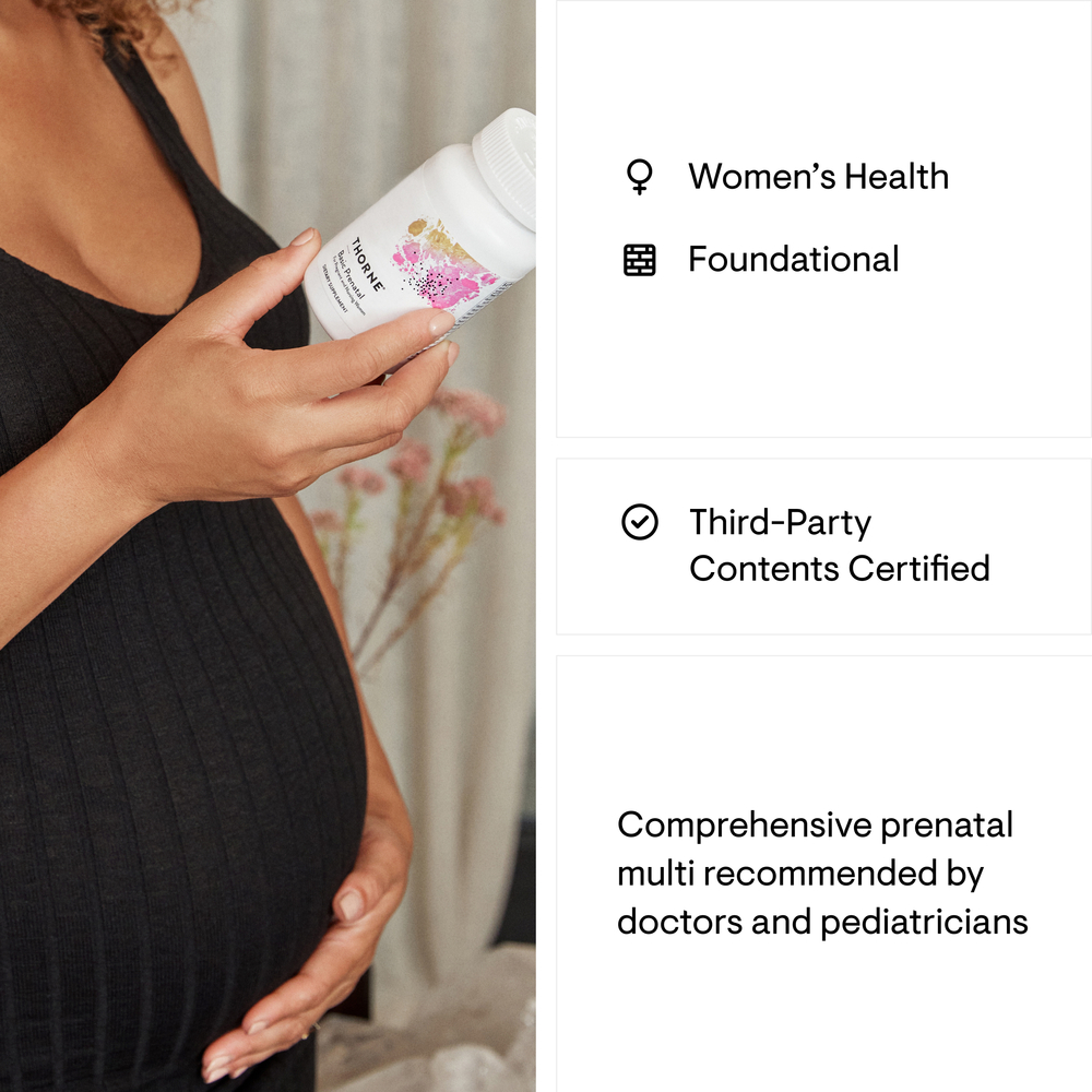 Thorne Basic Prenatal Multivitamin for Pregnancy & Nursing – 90 Capsules