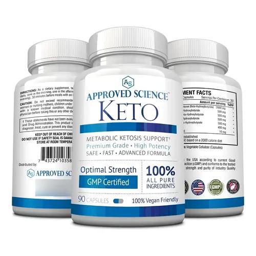 Approved Science Keto + BioPerine – Optimal Strength – 90 Capsules