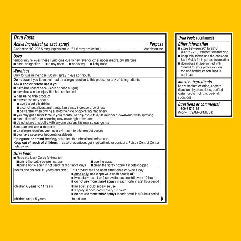 Astepro Allergy Antihistamine Nasal Spray – 60 Metered Sprays