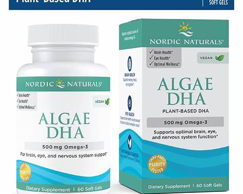 Nordic Naturals Algae DHA 500 mg Omega-3 – 60 Vegan Soft Gels