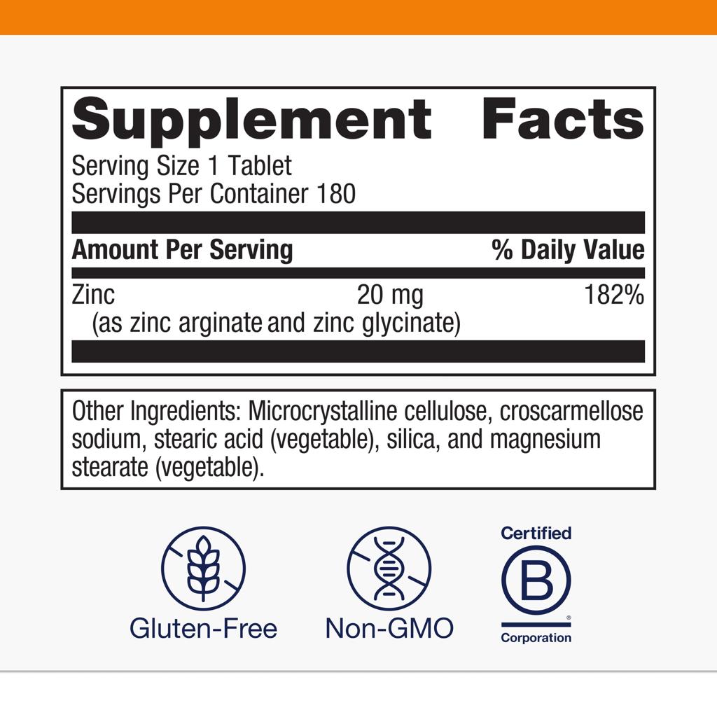 Metagenics Zinc A.G. 20 mg – 180 Tablets | Zinc Dietary Supplement